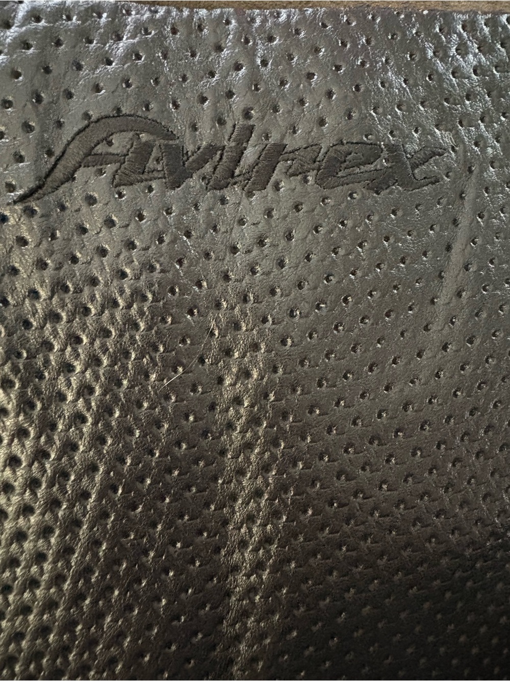 Avirex Black Perforated Leather Mini Skirt 11/12 New - Picture 3 of 6